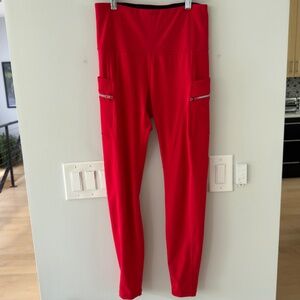 ODODOS RED LEGGING w/pockets
